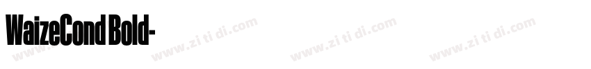 WaizeCond Bold字体转换